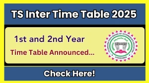 TS Inter 1st and 2nd Year Time Table 2025 Out tgbie.cgg.gov.in Check 12th Class Time Table Here