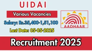 UIDAI Assistant Account Officer, Assistant Section Officer Recruitment 2025 - Apply Offline UIDAI Assistant Account Officer, Assistant Section Officer Recruitment 2025 - Apply Offline