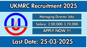 UKMRC Managing Director Recruitment 2025 - Apply Offline