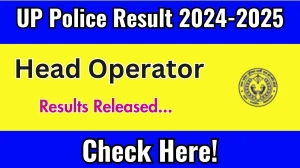 UP Police Result 2025 Announced. Direct Link to Check UP Police Head Operator Result 2024-2025 uppbpb.gov.in