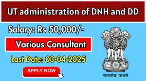 UT administration of DNH and DD Various Consultant Recruitment 2025 - Apply Offline