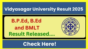 Vidyasagar University Result 2025 Out at vidyasagar.ac.in Direct Link to Download 2nd Semester Result