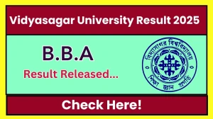 Vidyasagar University Result 2025 Released at vidyasagar.ac.in Direct Link to Download 1st Sem Result