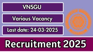VNSGU Various Posts Recruitment 2025 - Apply Online