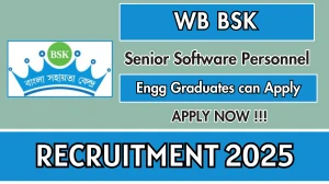 WB BSK Senior Software Personnel Recruitment 2025 - Apply Online