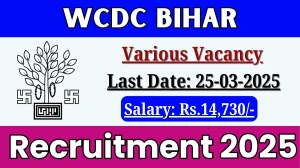 WCDC Bihar Creche Worker, Assistant Creche Worker Recruitment 2025 - Apply Offline