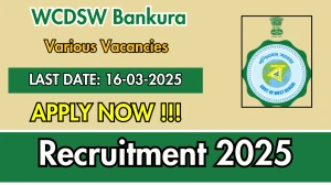 WCDSW Bankura CWO, Officer Incharge and Other Recruitment 2025 - Apply Offline WCDSW Bankura CWO, Officer Incharge and Other Recruitment 2025 - Apply Offline