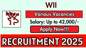 WII Various Posts Recruitment 2025 - Apply Online
