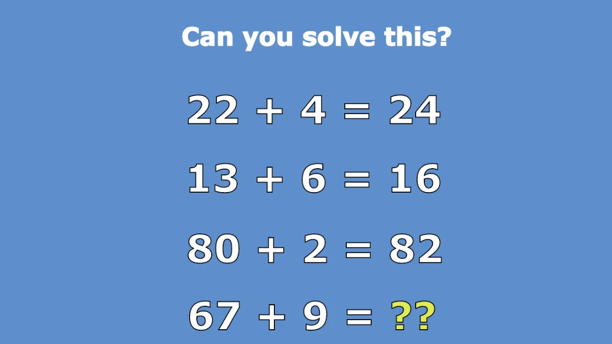 You are a Math Genius if you can Solve the Math Puzzle in 6 Secs