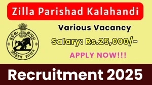 Zilla Parishad Kalahandi Accountant-cum-MIS In charge, CEO Recruitment 2025 - Apply Offline for 15 Posts