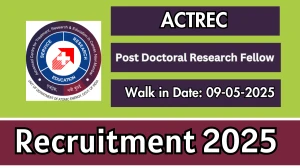 ACTREC Post Doctoral Research Fellow Recruitment 2025 – Walk in