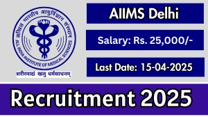 AIIMS Delhi DEO Recruitment 2025 - Apply Offline for 01 Data Entry Operator Posts