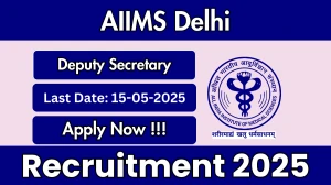 AIIMS Delhi Deputy Secretary Recruitment 2025 - Apply Offline Before May 15
