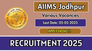 AIIMS Jodhpur Recruitment 2025 - Apply Offline for 20 Executive Engineer, Accounts Officer, More Posts
