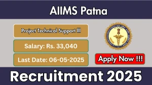 AIIMS Patna Project Technical Support lll Recruitment 2025 - Apply Offline for 01 Posts Before May 06