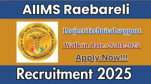 AIIMS Raebareli Project Technical support III Recruitment 2025 – Walk in