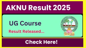 AKNU Result 2025 Out at aknu.edu.in Direct Link to Download 1st Semester Result