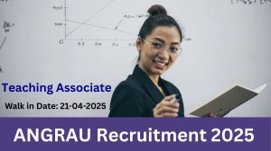 ANGRAU Teaching Associate Recruitment 2025 – Walk in