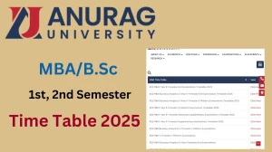 Anurag University Time Table 2025 Announced @ anurag.edu.in Details Here Anurag University Time Table 2025 Announced @ anurag.edu.in Details Here