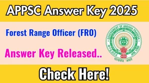 APPSC FRO Answer Key 2025 Out psc.ap.gov.in Download Forest Range Officer Answer Key Here