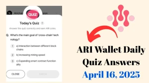 ARI Wallet Daily Quiz Answers April 16, 2025