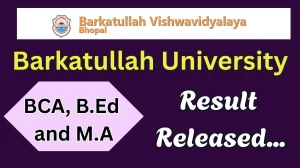 Barkatullah University Result 2025 Released at bubhopal.ac.in Direct Link to Download 1st, 2nd and 4th Semester Result