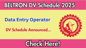 BELTRON DEO DV Schedule 2025 Announced: Check Document Verification Date @ bsedc.bihar.gov.in