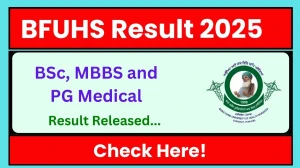 BFUHS Result 2025 Released at bfuhs.ggsmch.org Direct Link to Download 1st and 3rd Semester Result