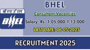 BHEL Recruitment 2025 - Apply Online for 02 Consultant, Senior Consultant Posts Before May 06 BHEL Recruitment 2025 - Apply Online for 02 Consultant, Senior Consultant Posts Before May 06
