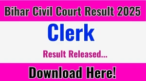 Bihar Civil Court Clerk Result 2025 Out at patna.dcourts.gov.in, Direct Link to Download Result PDF Here