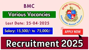 BMC Recruitment 2025 - Apply Online for 51 Store Assistant, Laboratory Technician  and Other Posts