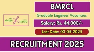 BMRCL Graduate Engineer Recruitment 2025 - Apply Online for 35 Posts Before May 03 BMRCL Graduate Engineer Recruitment 2025 - Apply Online for 35 Posts Before May 03