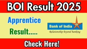 BOI Apprentice Result 2025 Out Soon at bankofindia.co.in, Direct Link to Download Result PDF Here BOI Apprentice Result 2025 Out Soon at bankofindia.co.in, Direct Link to Download Result PDF Here