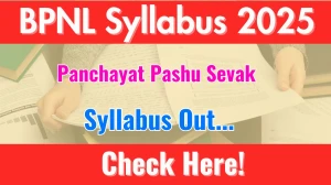 BPNL Panchayat Pashu Sevak Syllabus 2025 Out Direct Link to Download Syllabus PDF here BPNL Panchayat Pashu Sevak Syllabus 2025 Out Direct Link to Download Syllabus PDF here