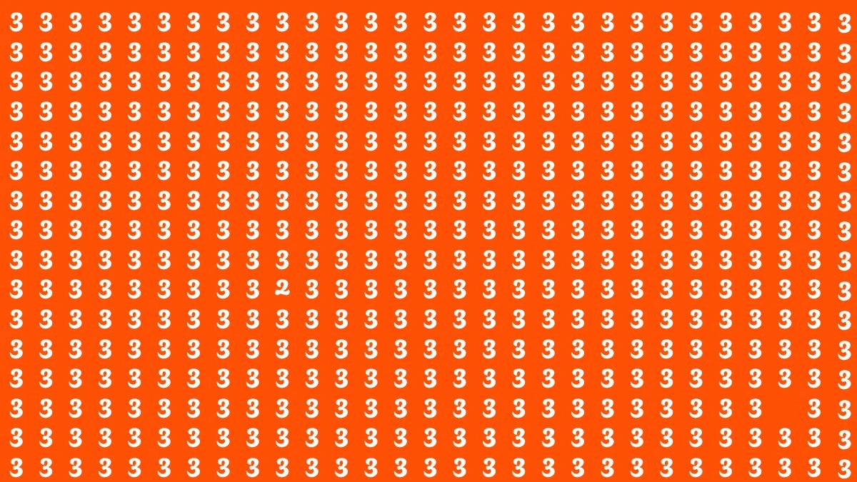 Brain Teaser: Within 6 Seconds Spot The Number 2 among 3