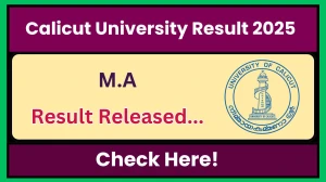 Calicut University Result 2025 Released at uoc.ac.in Direct Link to Download 3rd Semester Result