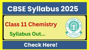 CBSE Class 11 Chemistry Syllabus 2025 Out - Download Updated Subject Wise CBSE Syllabus for 2025 Exam Pattern at cbse.gov.in