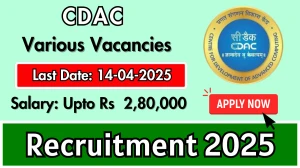 CDAC Various Recruitment 2025 - Apply Online for 12 Deputy Manager, Senior Manager and Other Posts
