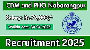 CDM and PHO Nabarangpur Medical Officer Recruitment 2025 – Walk in for 1 Posts