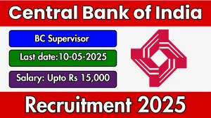 Central Bank of India BC Supervisor Recruitment 2025