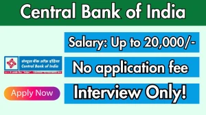 Central Bank of India Recruitment 2025 - Apply Offline for 4 Faculty, Attender and More Posts Before April 24