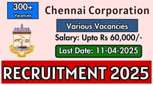Chennai Corporation Huge Recruitment 2025 - Apply Offline for 345 MO, Staff Nurses and Other Posts