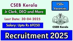 CSEB Kerala Recruitment 2025 - Apply Online for 174  Junior Clerk, Data Entry Operator and Other Posts