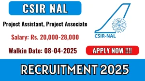 CSIR NAL Project Assistant, Project Associate Recruitment 2025 – Walk in for 20 Posts CSIR NAL Project Assistant, Project Associate Recruitment 2025 – Walk in for 20 Posts