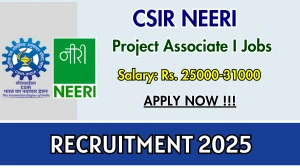 CSIR NEERI Project Associate I Recruitment 2025 - Apply Online for 01 Posts Before May 01 CSIR NEERI Project Associate I Recruitment 2025 - Apply Online for 01 Posts Before May 01