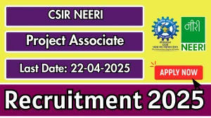 CSIR NEERI Project Associate Recruitment 2025 - Apply Offline for 08 Project Associate Posts