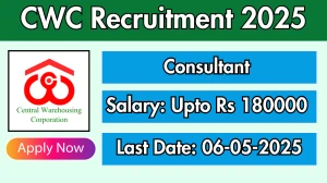 CWC Consultant Recruitment 2025 - Apply Online for 02 Posts