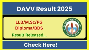 DAVV Result 2025 Released at dauniv.ac.in Direct Link to Download 1st, 3rd Semester Result