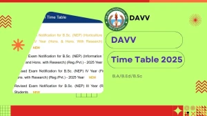 DAVV Time Table 2025 Announced @ dauniv.ac.in Details Here DAVV Time Table 2025 Announced @ dauniv.ac.in Details Here