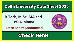 Delhi University Date Sheet 2025 Released @ du.ac.in Details Here